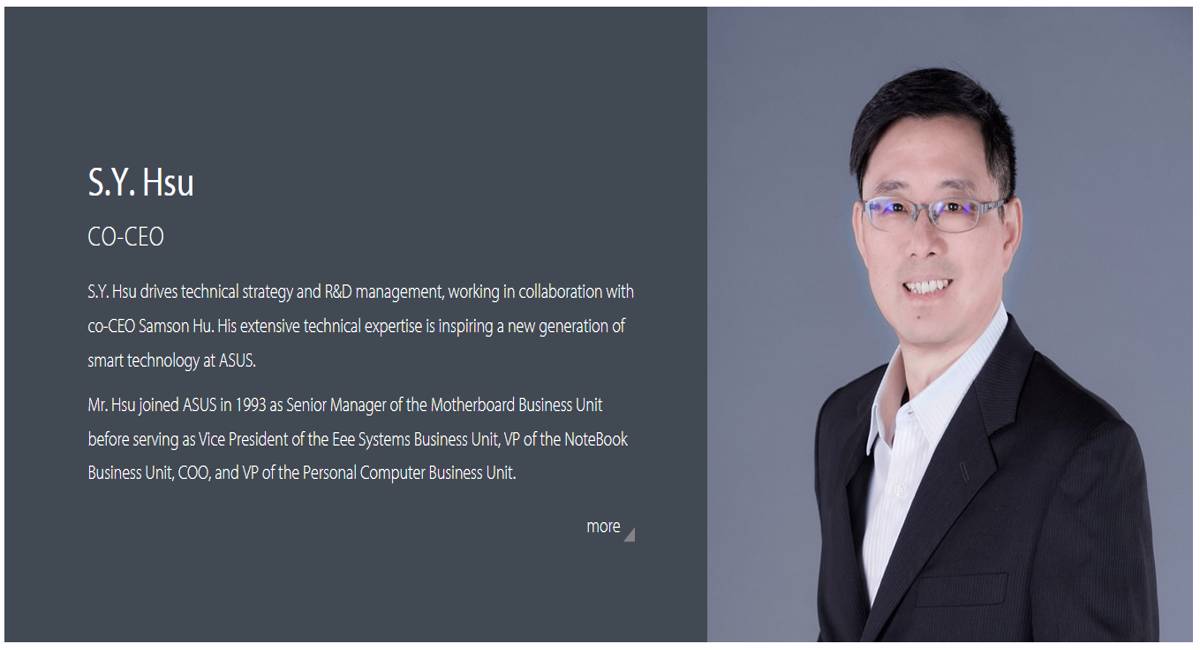 S.Y.Hsu Co-CEO Asus