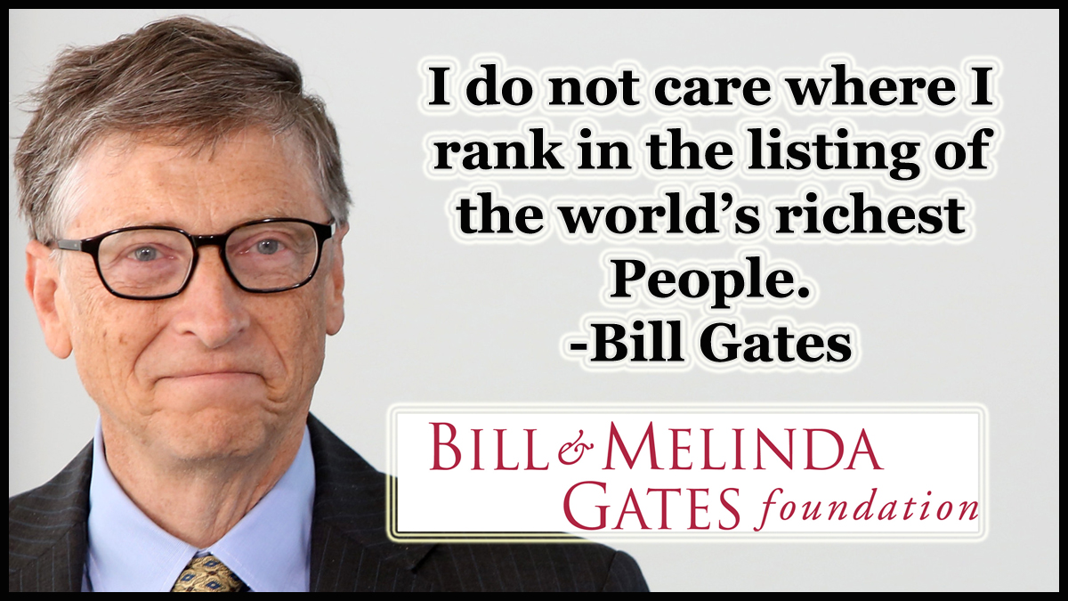 Bill Gates on The Richest People in the World List